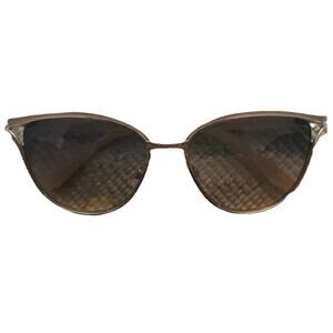 TAHARI Women’s Nude Enamel Gold Accent Cat Eye-rimmed Sunglasses TH895-GLDND